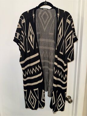 Do Everything in Love Geometric Aztec Open Front Cardigan Kimono One Size